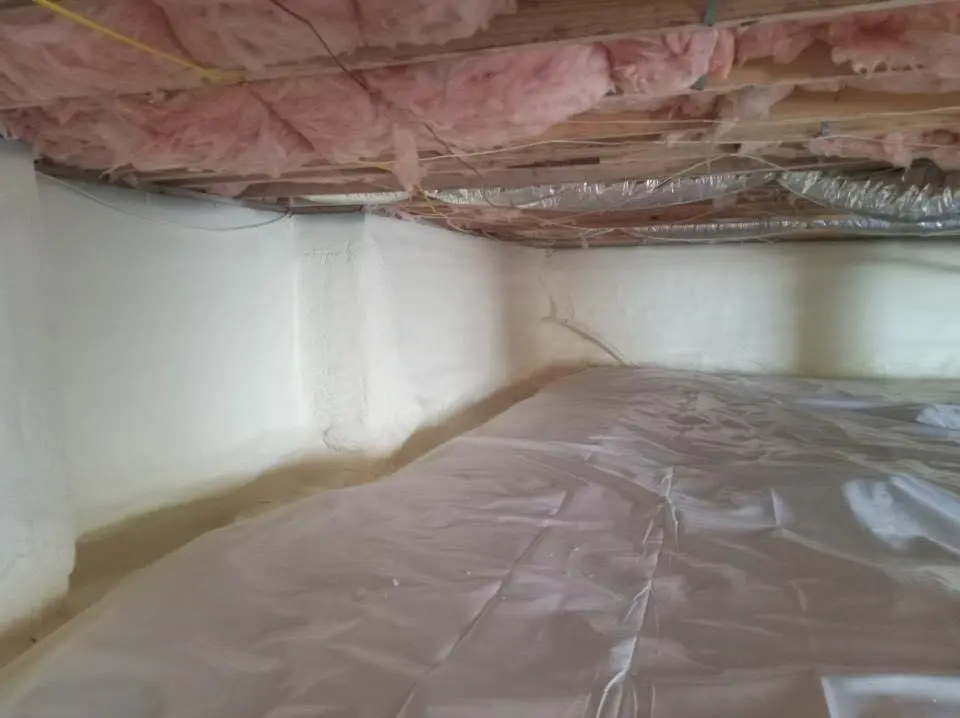 Crawl space encapsulation with closed-cell spray foam for Roof Waterproofing in Salida del Sol Estates