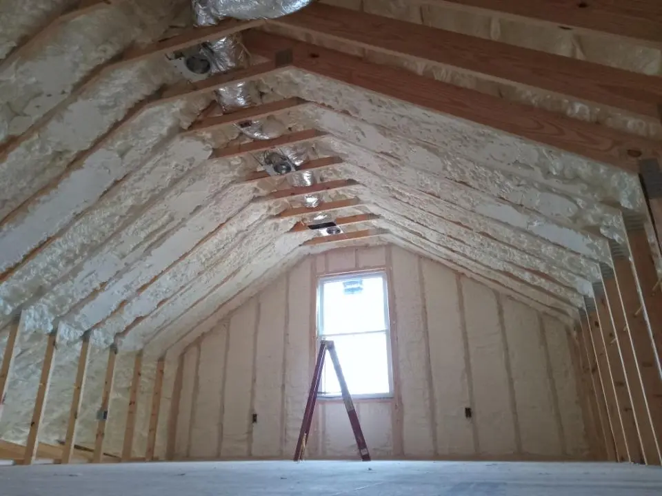 Spray foam roofing application for Crawl Space Insulation project in Salida del Sol Estates